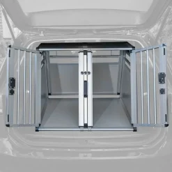 AluRide dobbelt hundebur til bilen