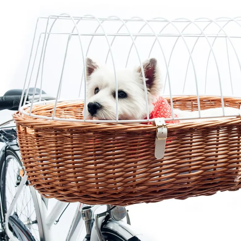Aumüller Hunde-cykelkurv til styr med beskyttelsesgitter