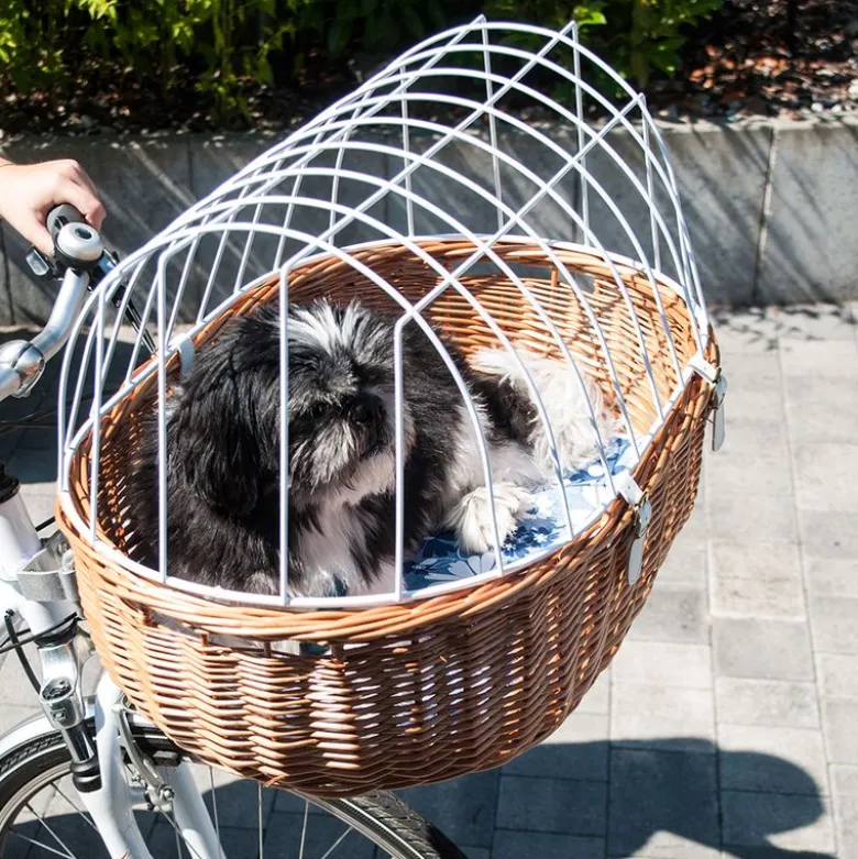 Aumüller Hunde-cykelkurv til styr med beskyttelsesgitter