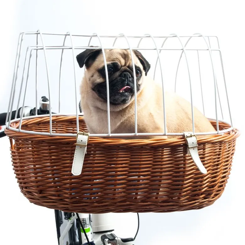 Aumüller Hunde-cykelkurv til styr med beskyttelsesgitter