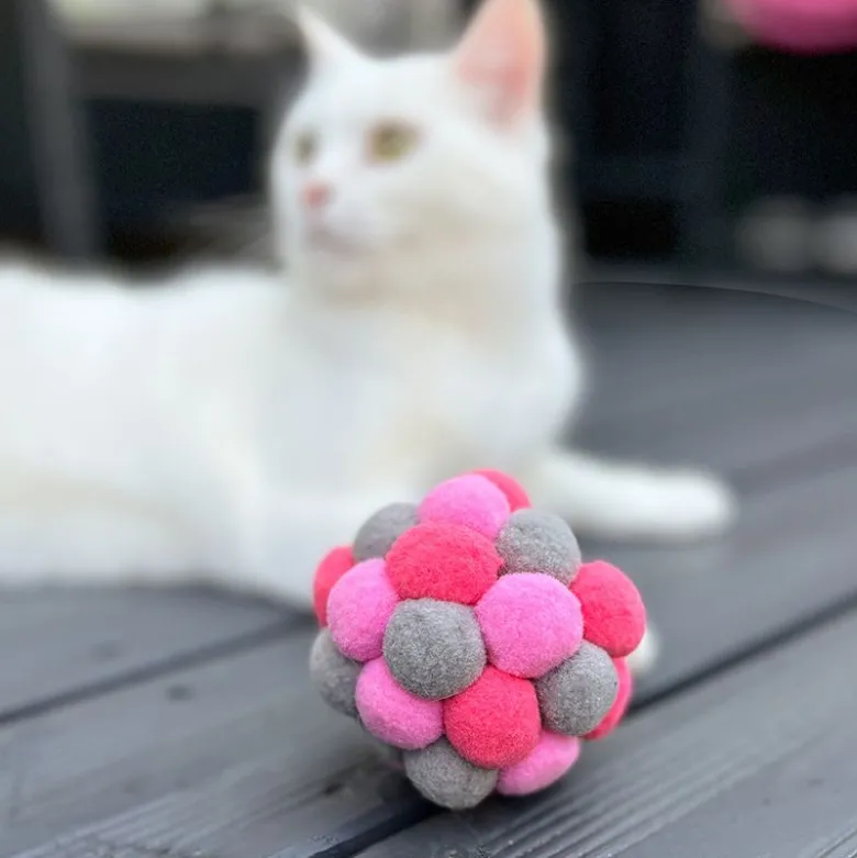 Aumüller kattelegetøjskugle Pink Plush