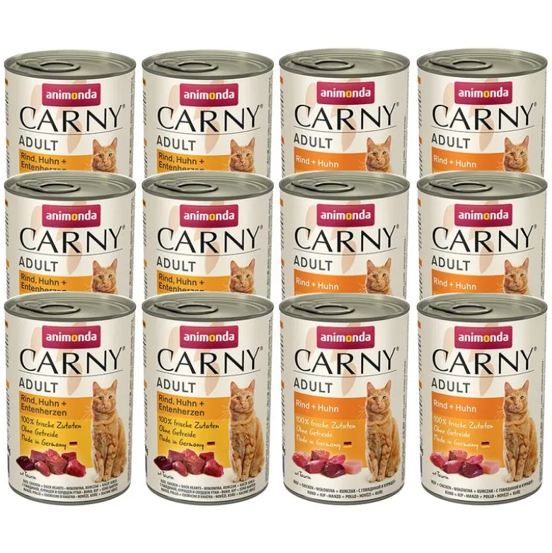 Blandet pakke: animonda Carny Adult 12 x 400 g