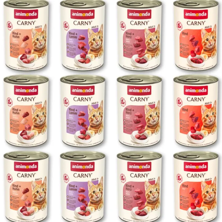 Blandet pakke: animonda Carny Adult 12 x 400 g