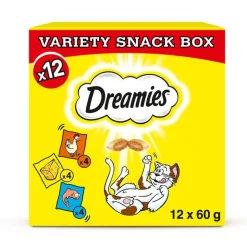 Blandet pakke: Dreamies (kylling, ost, laks)
