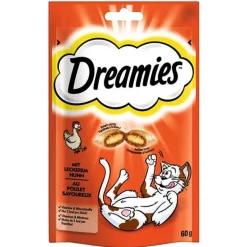 Blandet pakke: Dreamies (kylling, ost, laks)