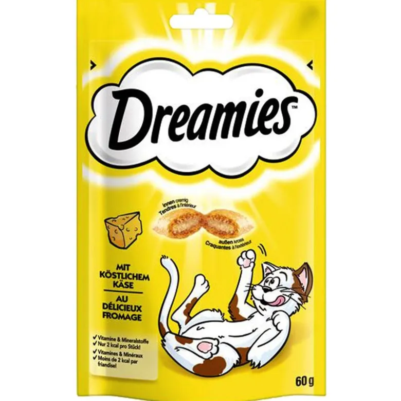 Blandet pakke: Dreamies (kylling, ost, laks)