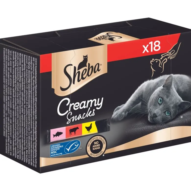 Blandet pakke: Sheba Creamy Snacks