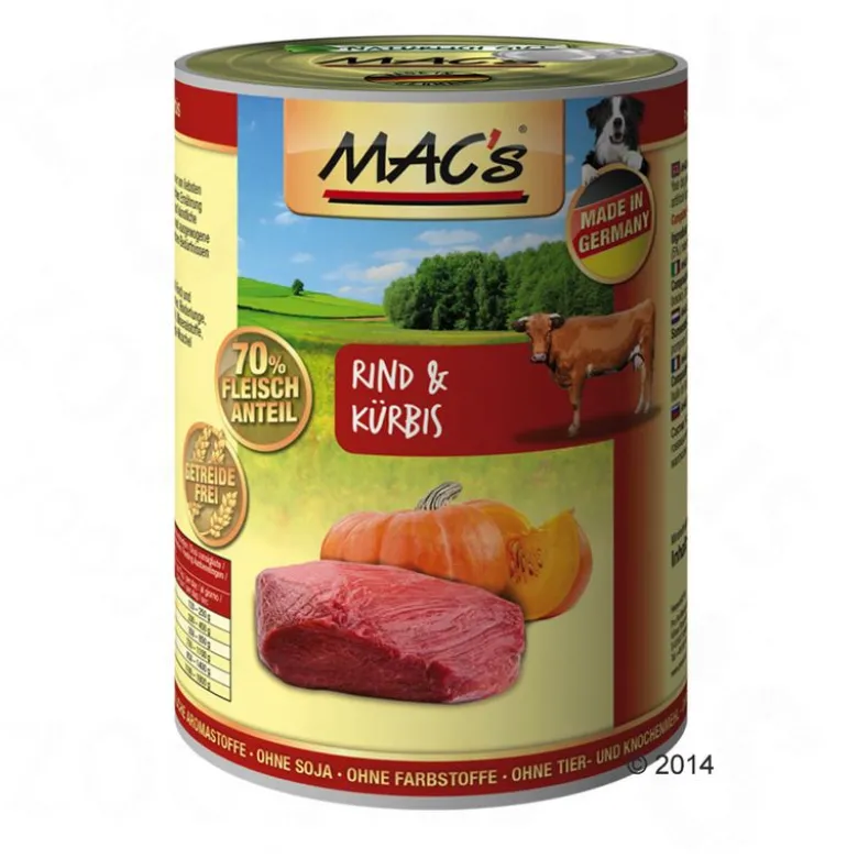 Blandet pakke: 24 x 400/800 g MAC's Adult