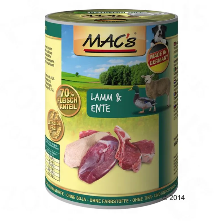 Blandet pakke: 24 x 400/800 g MAC's Adult