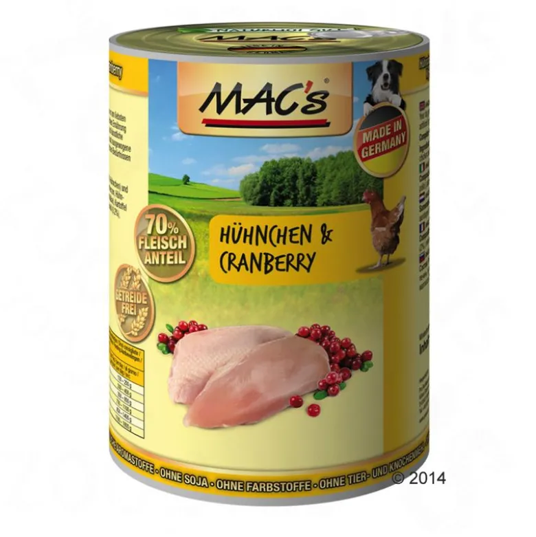 Blandet pakke: 24 x 400/800 g MAC's Adult