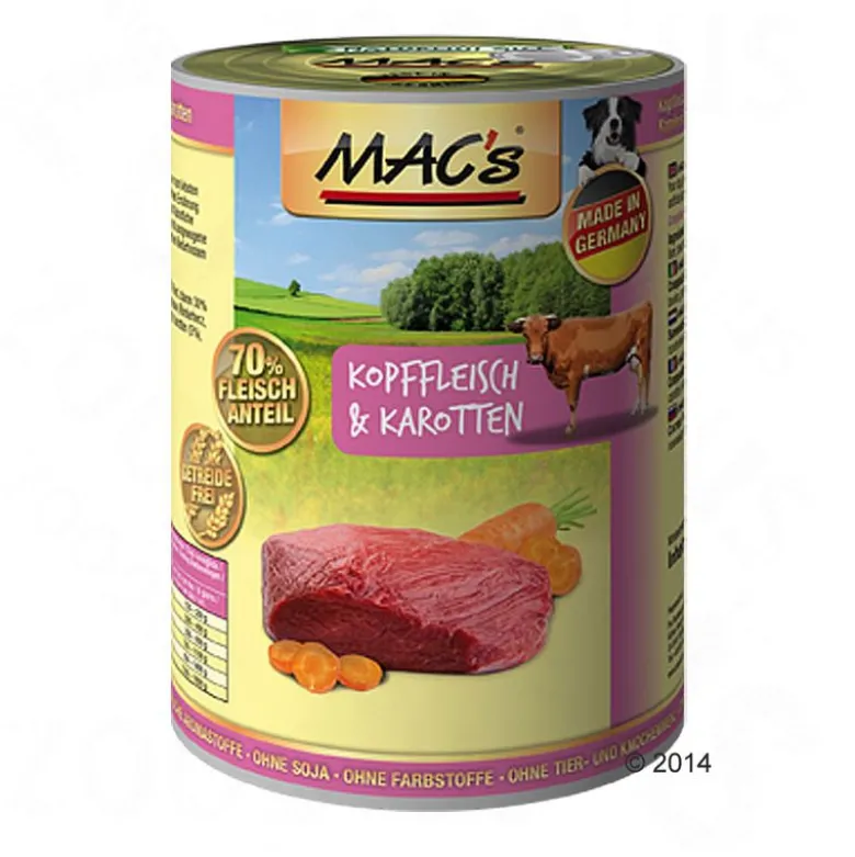 Blandet pakke: 24 x 400/800 g MAC's Adult