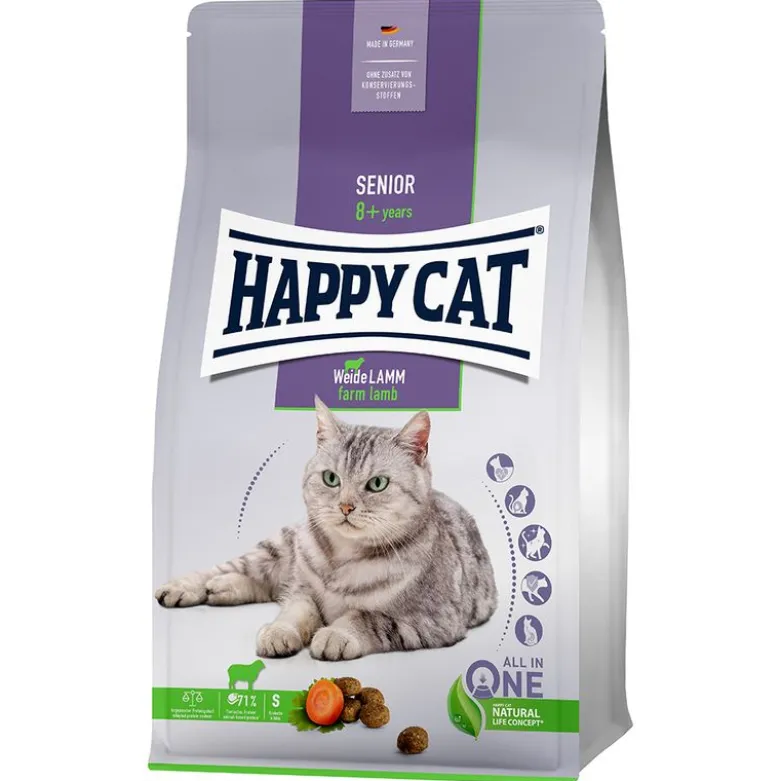 Blandet pakke: 2 x 4 kg Happy Cat Senior
