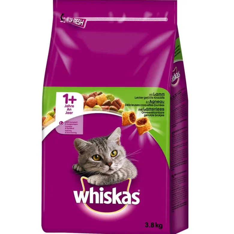 Blandet pakke: 2 x 3,8 kg Whiskas 1+