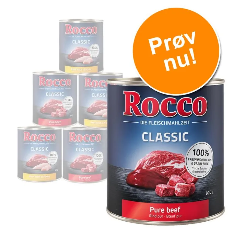 Blandet prøvepakke: Rocco Classic 6 x 800 g