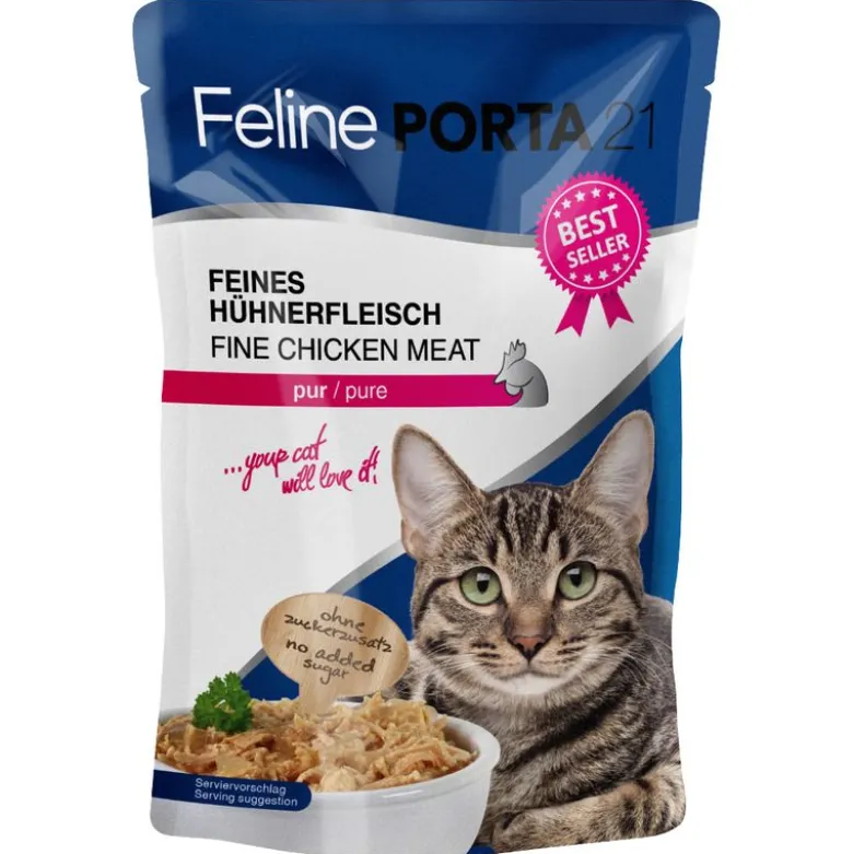 Blandet prøvepakke: 6 x 100 g Feline Porta 21