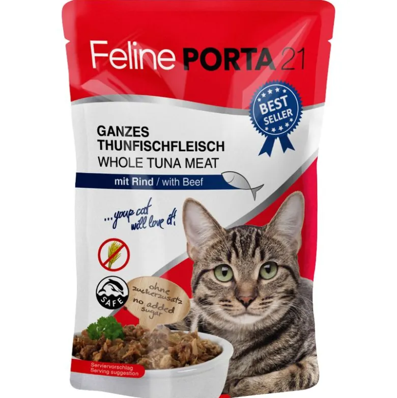 Blandet prøvepakke: 6 x 100 g Feline Porta 21