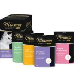 Blandet prøvepakke: 8 x 50 g Miamor Fine Fileter Mini