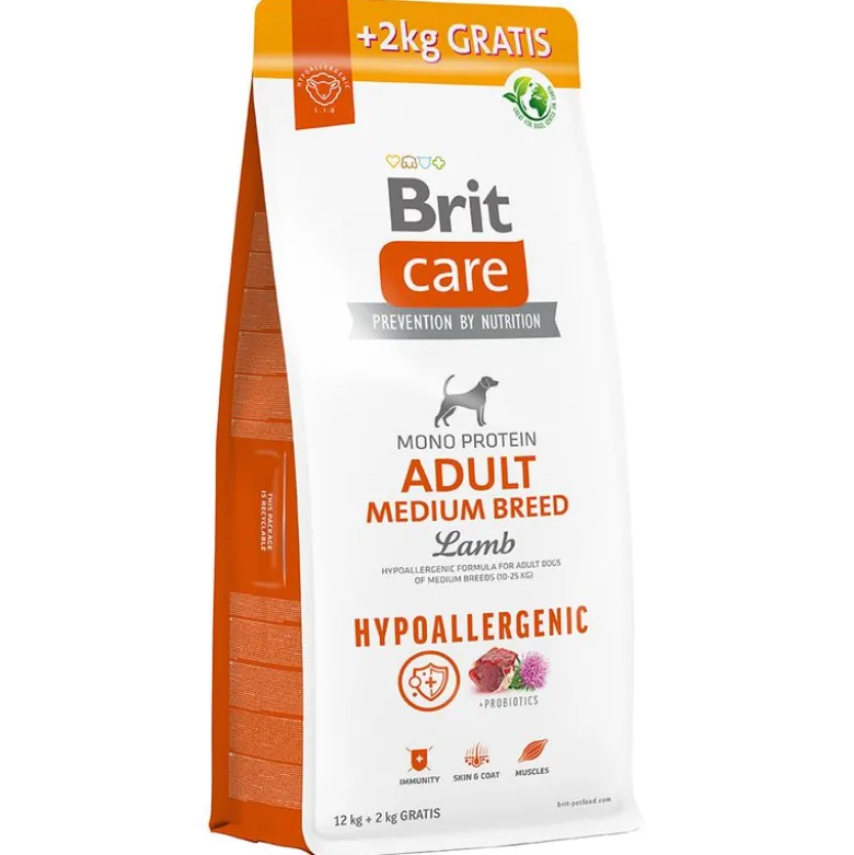 Brit Care Dog Hypoallergenic Adult Medium Breed Lam & Ris