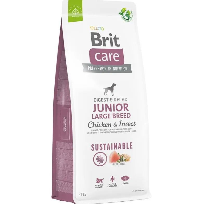 Brit Care Dog Sustainable Junior Large Breed Kylling & Insekter