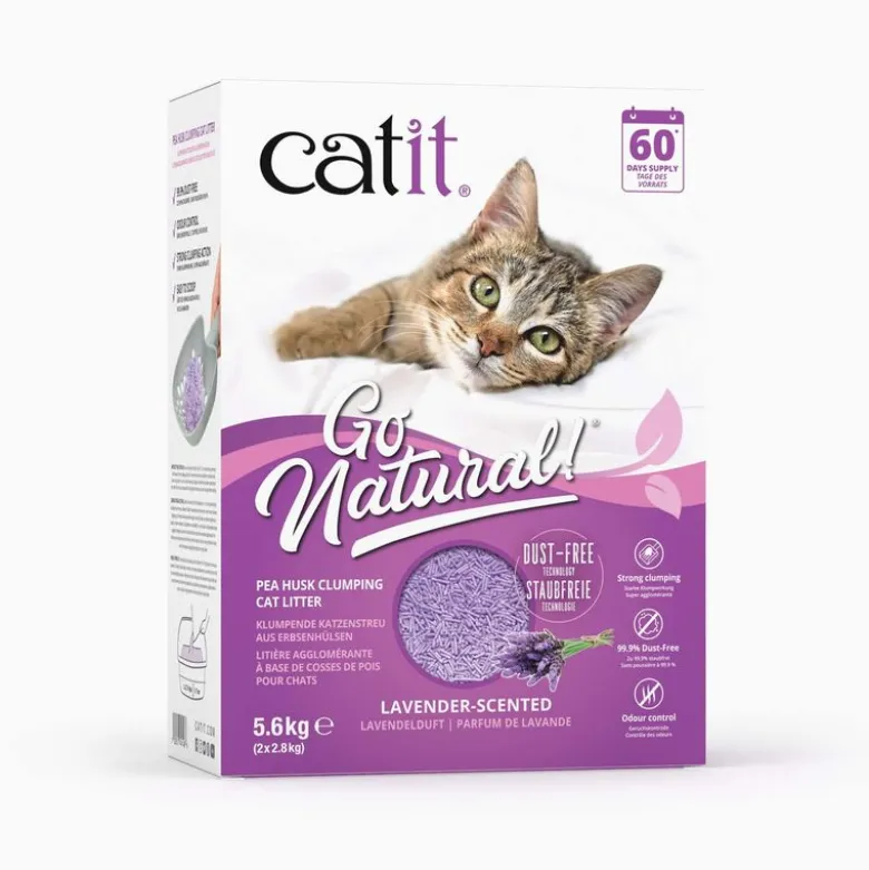Catit Go Natural kattegrus med lavendelduft