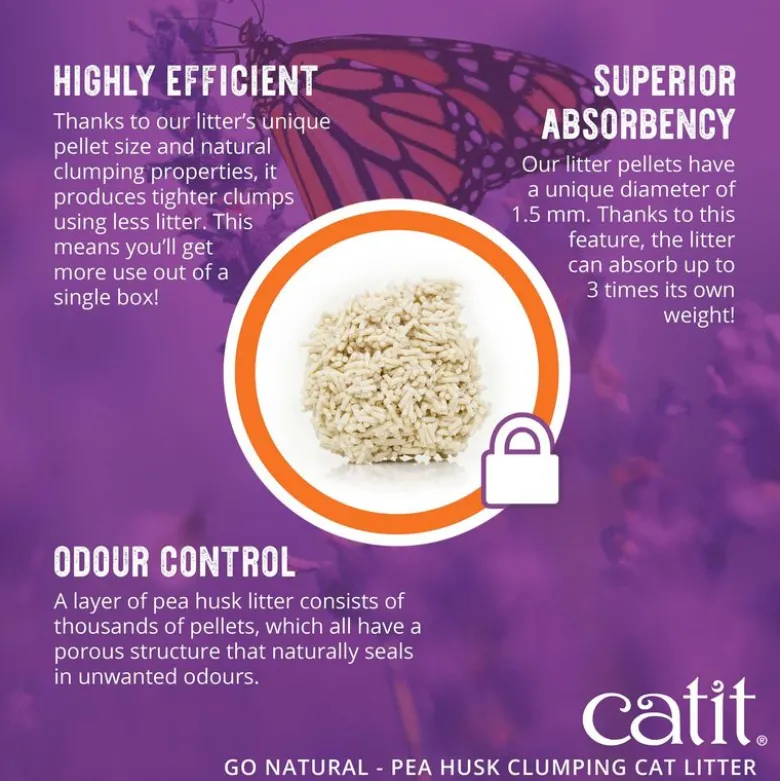 Catit Go Natural kattegrus med lavendelduft