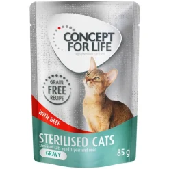 Concept for Life Sterilised Cats Okse i sauce - Kornfri
