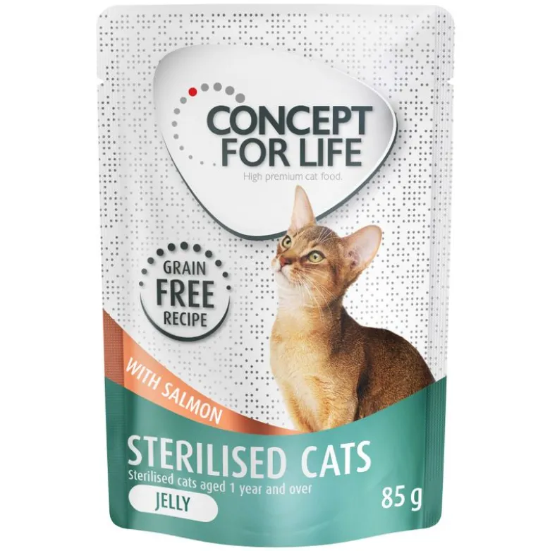 Concept for Life Sterilised Cats Laks i gelé - Kornfri