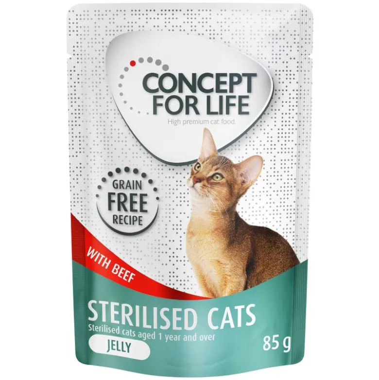 Concept for Life Sterilised Cats Okse i gelé - Kornfri