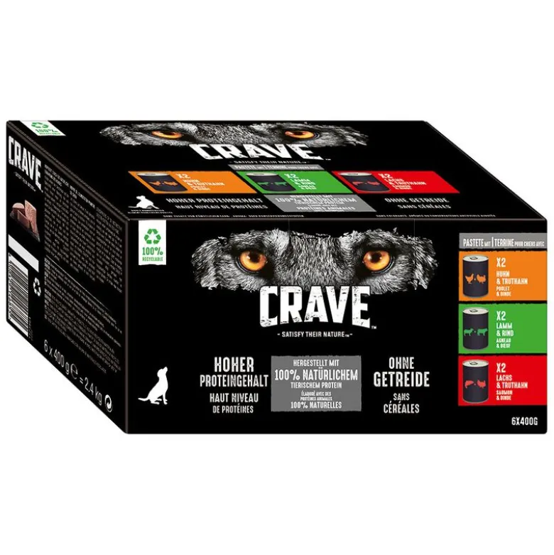 Crave Adult hundefoder 6 x 400 g