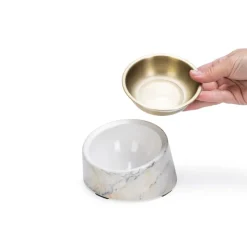 Designed by Lotte melamin katteskål Vita, beige