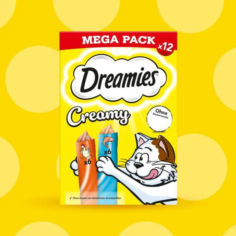 Dreamies Creamy Snacks med kylling og laks
