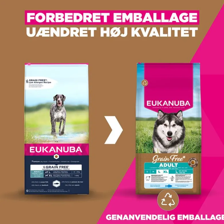 Eukanuba Grain Free Adult Large & Giant Breed Havfisk