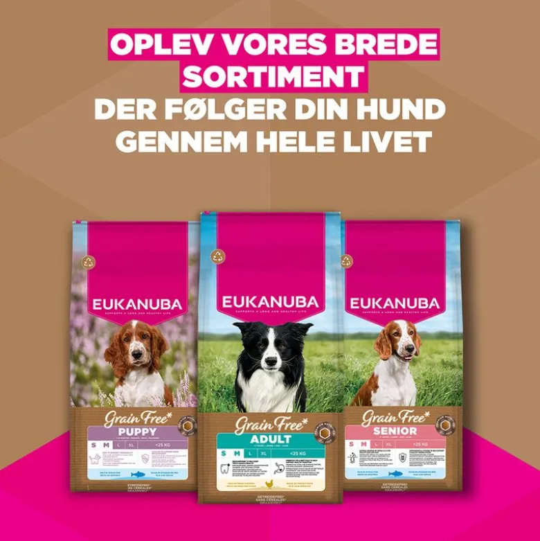 Eukanuba Grain Free Adult Small & Medium med kylling