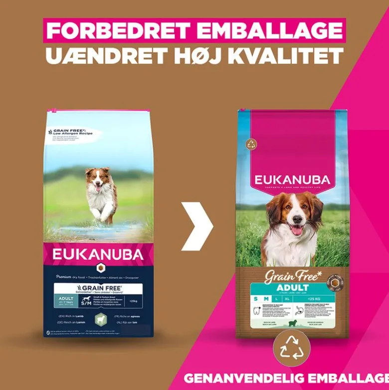 Eukanuba Grain Free Adult Small & Medium Lam