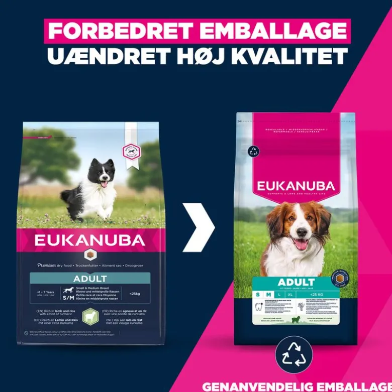Eukanuba Premium Nutrition Adult Small & Medium Breed Lam & Ris
