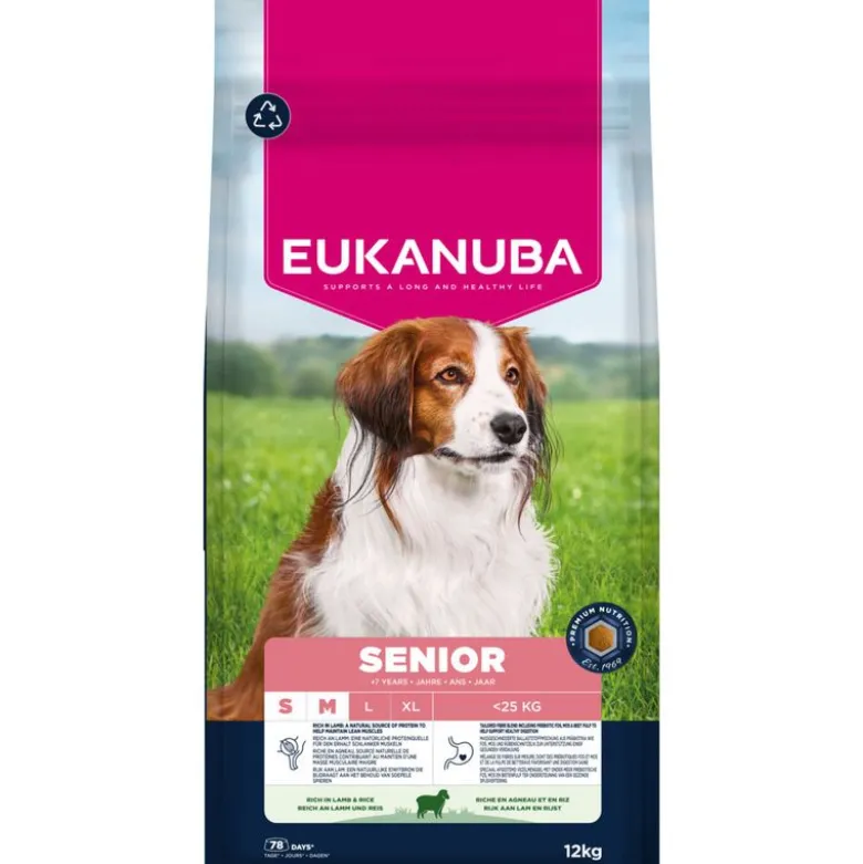 Eukanuba Premium Nutrition Senior Small & Medium Breed Lam & Ris