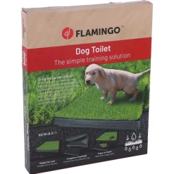 FLAMINGO hundetoilet med kunstgræs