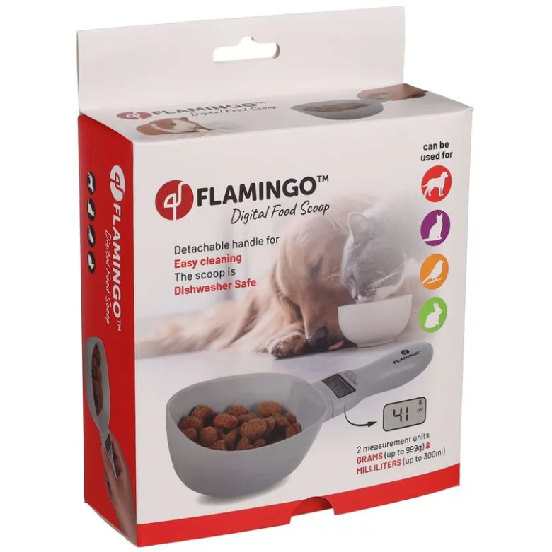 Flamingo-madskovl med digital vægt Skalo