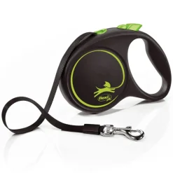 flexi Black Design sele snor grøn, 5 m