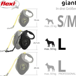flexi Black Edition sele-snor, 8 m