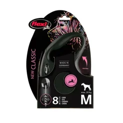 flexi New Classic snorline M sort, 8 m, <20 kg