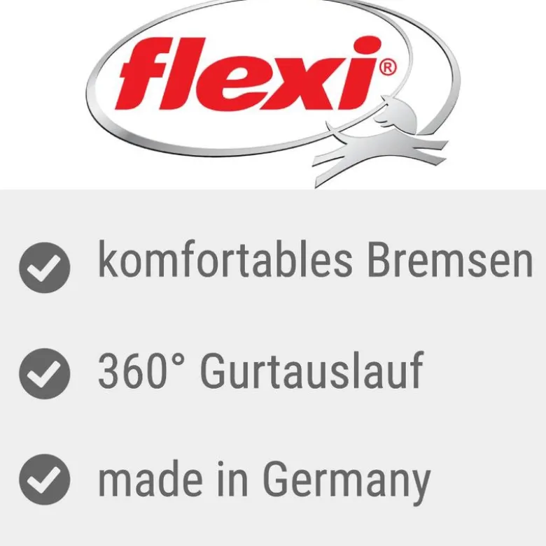 flexi New Comfort snorline M Sort, 5 m