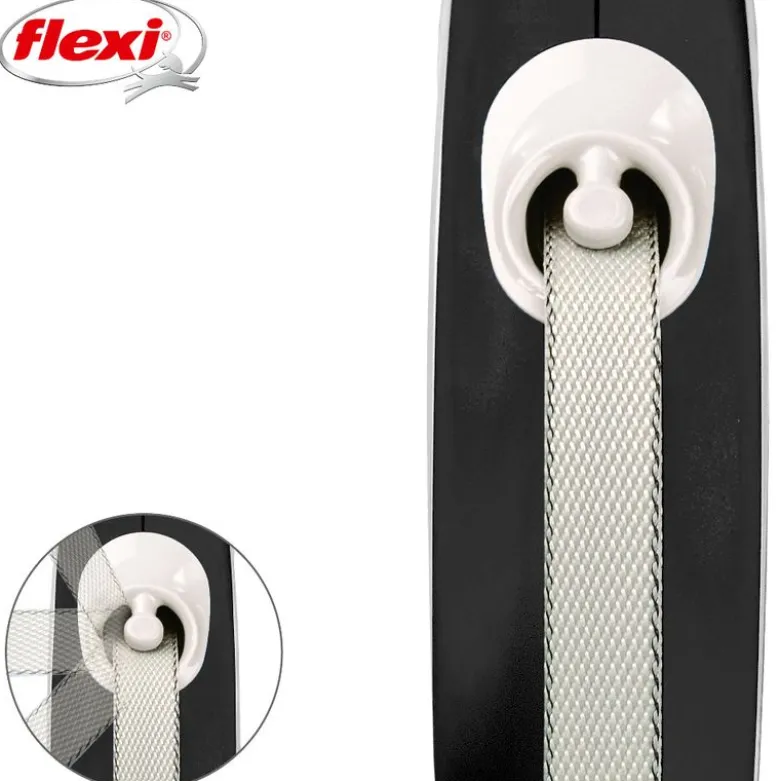 flexi New Comfort snorline M Sort, 5 m