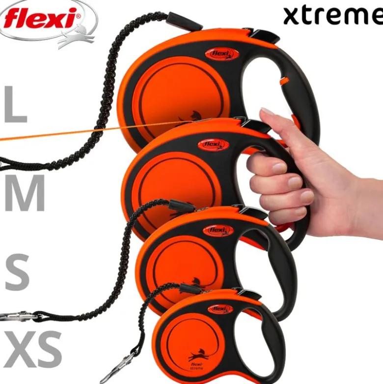 flexi Xtreme sele snor orange, 3 m