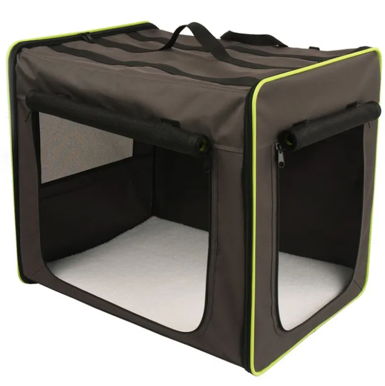 Foldbar transportkasse First Class Basic + Fleecetæppe Pawty