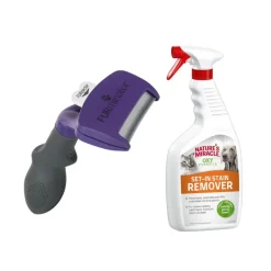 FURminator DeShedding Tool + Nature's Miracle Cat Set-In Plet- og lugtfjerner, 709 ml gratis!