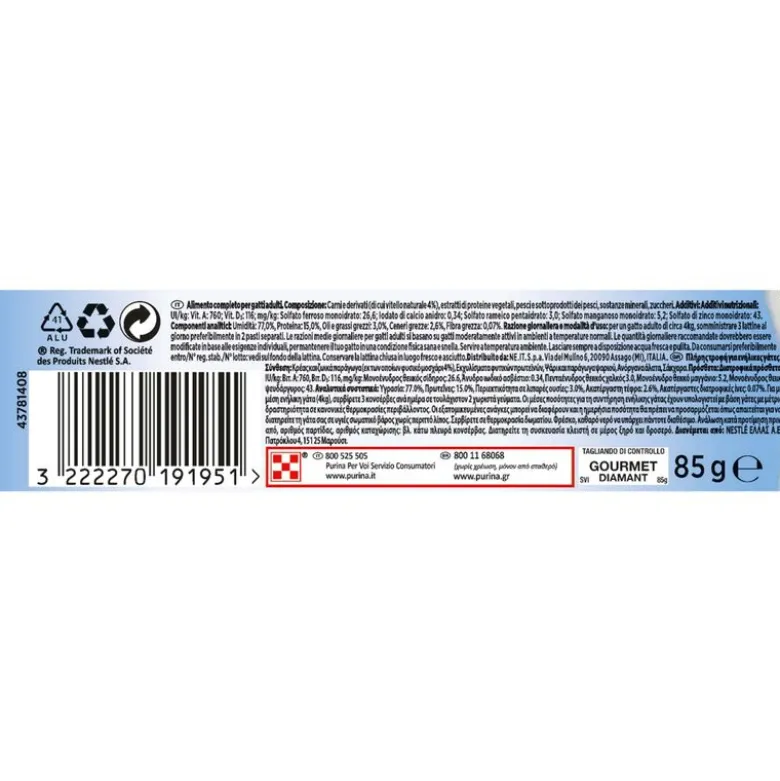 Gourmet Diamant 24 x 85 g vådfoder til katte