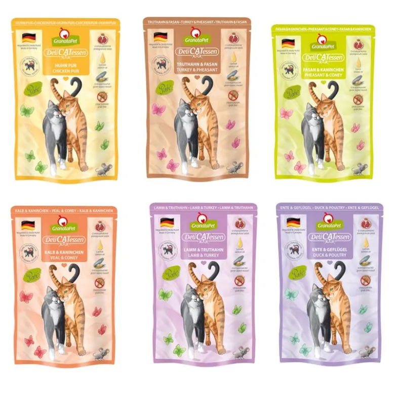 GranataPet DeliCatessen Pouch prøvepakke 6 x 85 g
