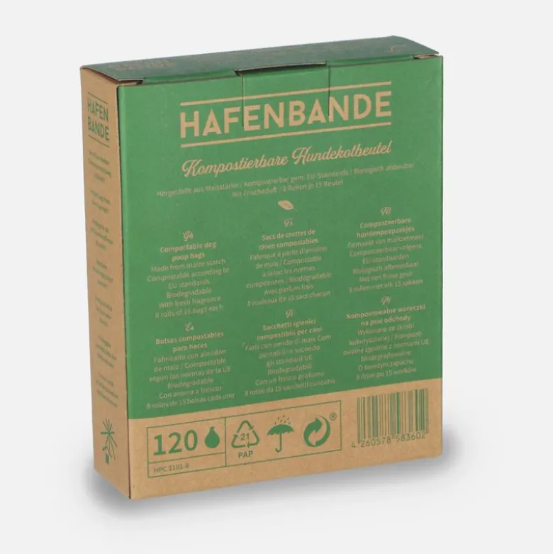 HAFENBANDE biologisk nedbrydelige hundeposer