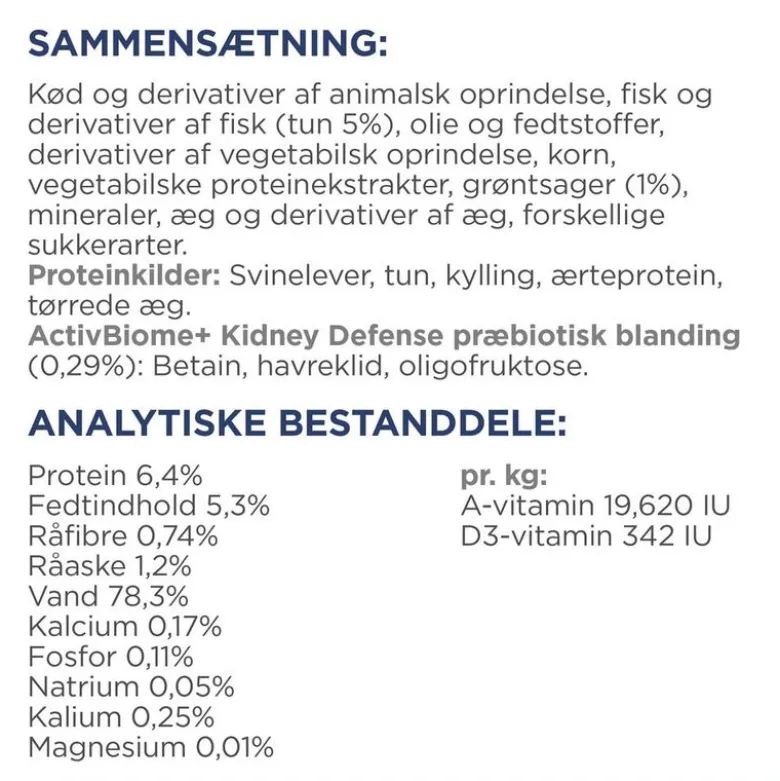 Hill's Prescription Diet k/d Kidney Care Ragout med tun og grøntsager